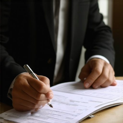 Abogado de inmigración revisando pruebas financieras para un caso de residencia por matrimonio