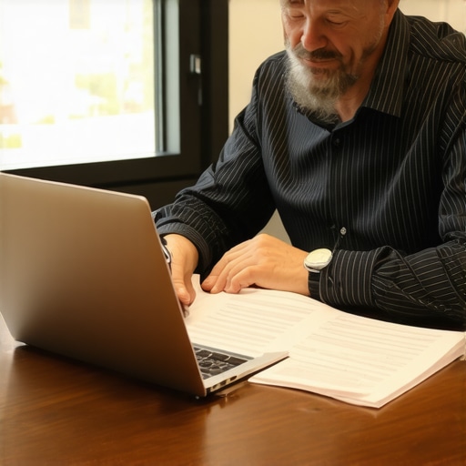 Padre analizando documentos legales para su caso de inmigración