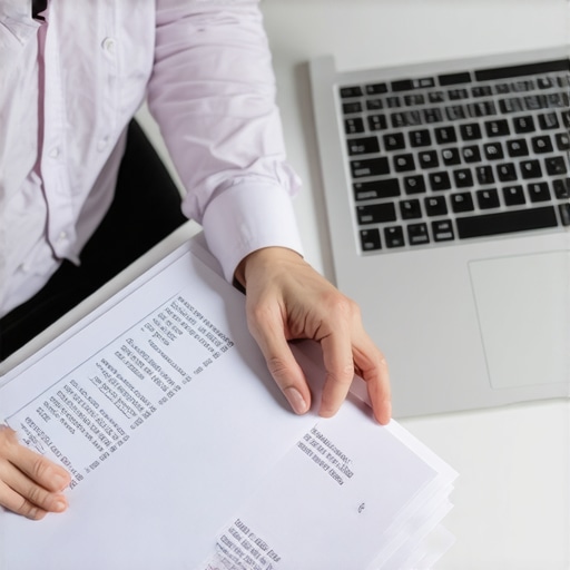 Herramientas de organización para trámites migratorios Persona gestionando expedientes migratorios físicos y digitales para seguimiento a largo plazo