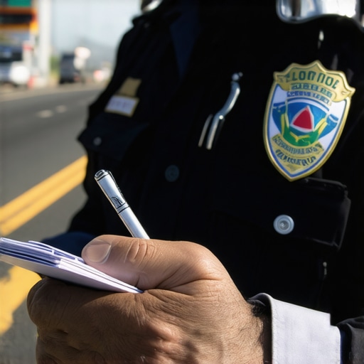 Oficial de inmigración tomando notas en un punto de control fronterizo de Estados Unidos