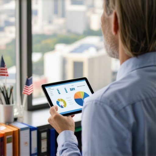 Emprendedor revisando cumplimiento legal y contable para su visa de negocios en Estados Unidos