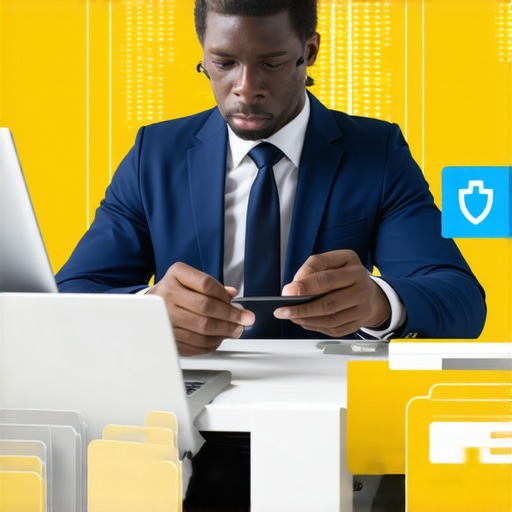 Persona organizando documentos migratorios digitales y físicos para mantenimiento de estatus.