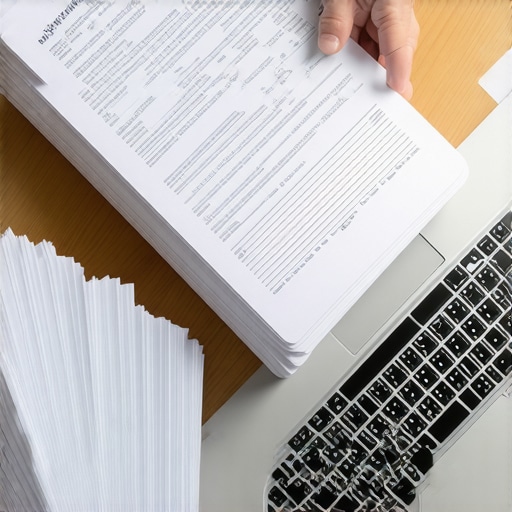 Carpeta de documentos legales y financieros para trámites de inmigración