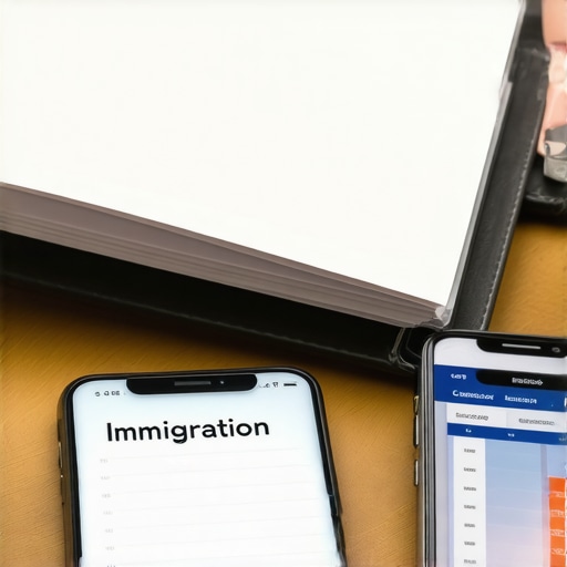 Persona organizando archivos de inmigración físicos y digitales