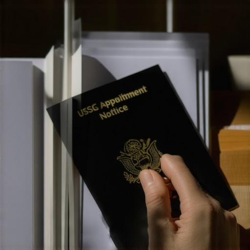 Carpeta con documentos legales y pasaporte para cita de biométricos