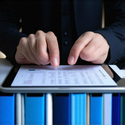 Persona organizando expedientes legales y archivos digitales para su caso de inmigración.