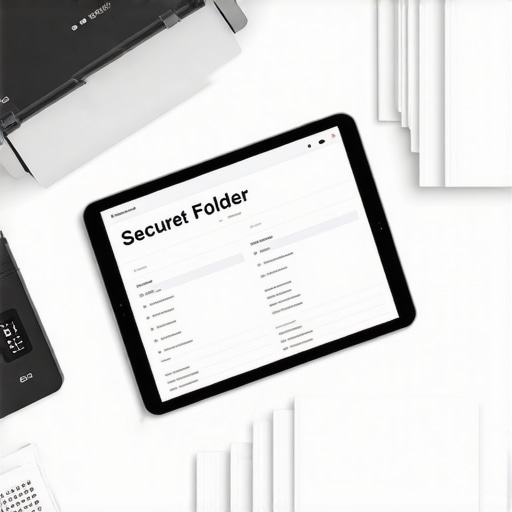 Escritorio ordenado con herramientas digitales para gestionar trámites migratorios