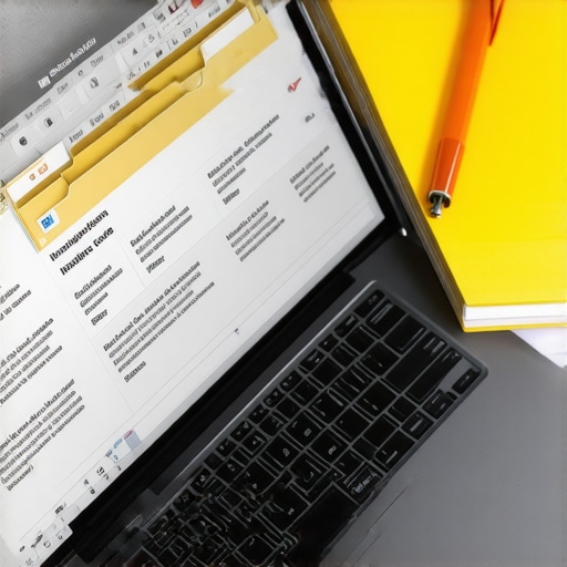 Organización digital y física de documentos migratorios Expediente de inmigración organizado con tecnología y notas manuales