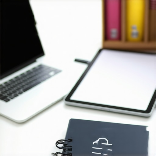 A person organizing legal documents and secure digital files for an immigration case.