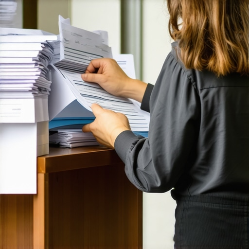 Organizing immigration documents for a legal consultation A person sorting through files to prepare for a meeting with an immigration lawyer.