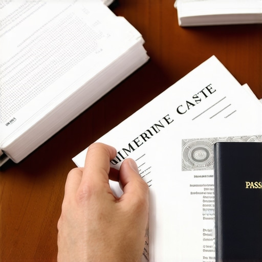 Documentos y carpetas legales listos para una cita con un abogado de inmigración
