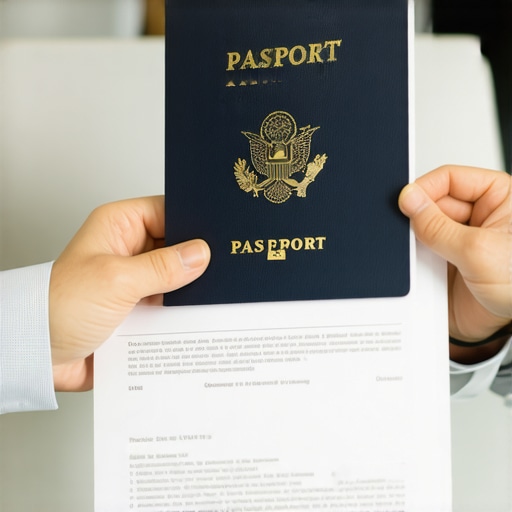 Persona entregando copia de pasaporte en lugar del original