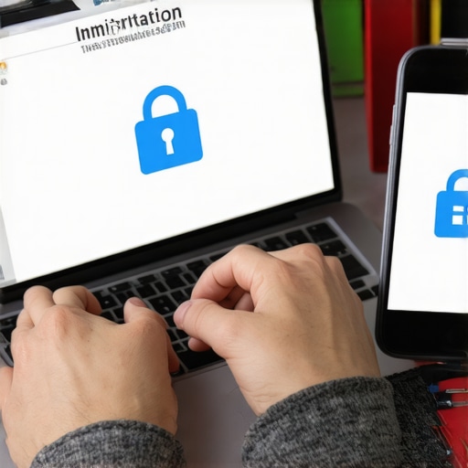 Persona organizando documentos de inmigración digitales de forma segura